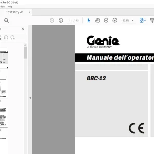 Genie lift GRC-12 Manuale dell’operatore 133136 - PDF DOWNLOAD (Italian)