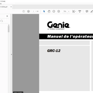 Genie lift GRC-12 Manuel de l’opérateur  PDF
