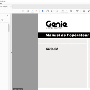 Genie lift GRC-12 Manuel de l’opérateur 145362