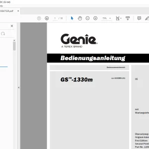 Genie lift GS-1330m Bedienungsanleitung 1290847 PDF