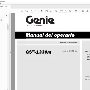 Genie lift GS-1330m Manual del operario 1290846 PDF
