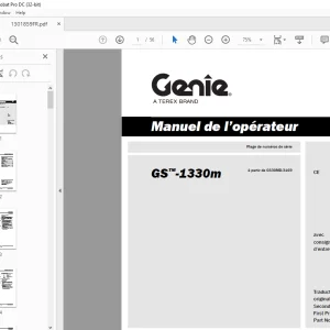 Genie lift GS-1330m Manuel de l`Operateur 1301859