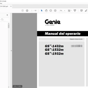 Genie lift GS-1432M GS-1432M GS-1432M Manual del operario - PDF DOWNLOAD (Spanish)