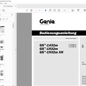 Genie lift GS-1432m GS-1932m GS-1932m XH Bedienungsanleitung