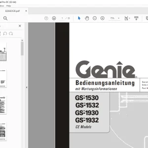 Genie lift GS-1530 GS-1532 GS-1930 GS-1932 Bedienungsanleitung 82660