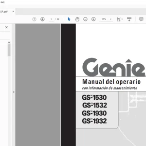 Genie lift GS-1530 GS-1532 GS-1930 GS-1932 Manual del operario 1000031