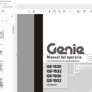 Genie lift GS-1530 GS-1532 GS-1930 GS-1932 Manual del operario 1000032