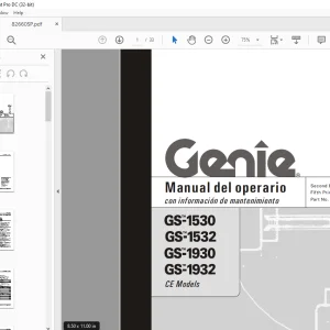 Genie lift GS-1530 GS-1532 GS-1930 GS-1932 Manual del operario 82660