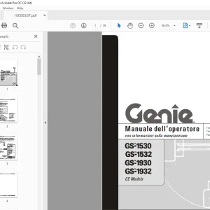 Genie lift GS-1530 GS-1532 GS-1930 GS-1932 Manuale dell’operatore 1000032