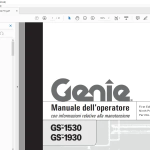 Genie lift GS-1530 GS-1930 Manuale dell'operatore 39527