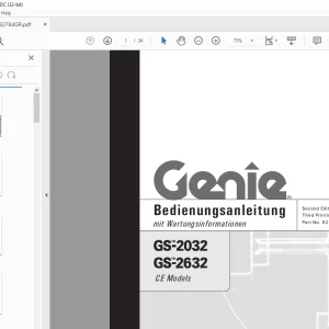 Genie lift GS-2032 GS-2632 Bedienerhandbuch 82784 PDF
