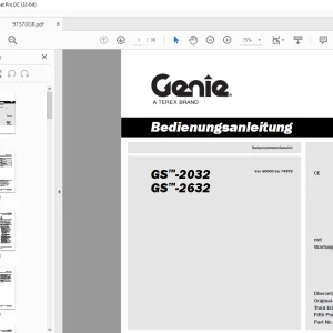 Genie lift GS-2032 GS-2632 Bedienungsanleitung 97570 PDF
