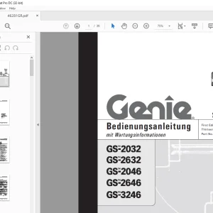 Genie lift GS-2032 GS-2632 GS-2046 GS-2646 GS-3246 Bedienungsanleitung 46281