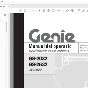 Genie lift GS-2032 GS-2632 Manual del operario 82784 PDF
