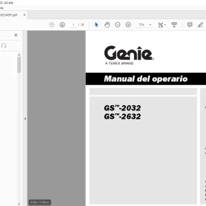 Genie lift GS-2032 GS-2632 Manual del operario - PDF DOWNLOAD (Spanish)