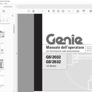 Genie lift GS-2032 GS-2632 Manuale dell'operatore 82784 PDF