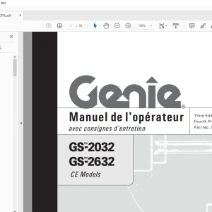 Genie lift GS-2032 GS-2632 Manuel de l`Operateur 97570