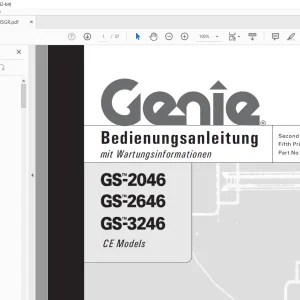 Genie lift GS-2046 GS-2646 GS-3246 Bedienungsanleitung 82785 PDF