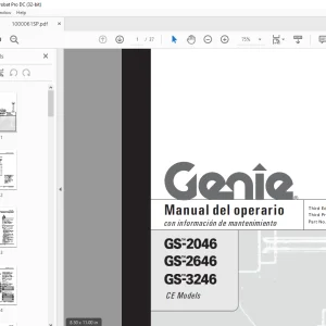 Genie lift GS-2046 GS-2646 GS-3246  Manual del operario 1000061