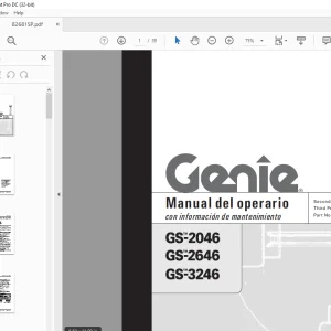 Genie lift GS-2046 GS-2646 GS-3246  Manual del operario 82681