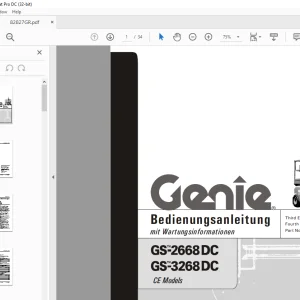 Genie lift GS-2668 DC GS-3268 DC Bedienungsanleitung 82827