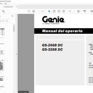 Genie lift GS-2668 DC GS-3268 DC Manual del operario 133556