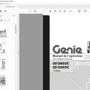 Genie lift GS-2668 DC GS-3268 DC Manuel de l`Operateur 1000059