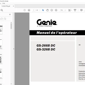 Genie lift GS-2668 DC GS-3268 DC Manuel de l’opérateur 133557