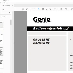 Genie lift GS-2668 RT GS-3268 RT Bedienungsanleitung 133534
