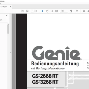 Genie lift GS-2668 RT GS-3268 RT Bedienungsanleitung 82233