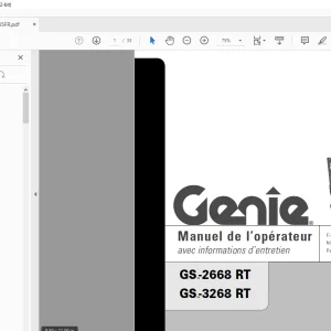 Genie lift GS-2668 RT GS-3268 RT Manual de`l Operateur 48735
