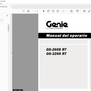 Genie lift GS-2668 RT GS-3268 RT Manual del operario 133534
