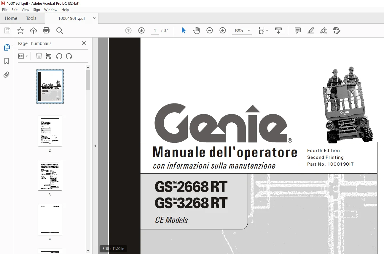 Genie lift GS-2668 RT GS-3268 RT Manuale dell`Operatore 1000190 - Image 2