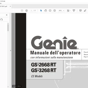 Genie lift GS-3384 GS-3390 GS-4390 GS-5390 Manuale dell’operatore 1000197