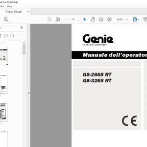 Genie lift GS-2668 RT GS-3268 RT Manuale dell’operatore 133534 PDF