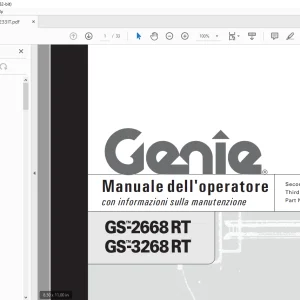 Genie lift GS-2668 RT GS-3268 RT Manuale dell'operatore 82233 PDF
