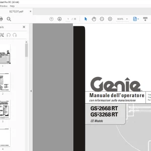 Genie lift GS-2668 RT GS-3268 RT Manuale dell’operatore 82702