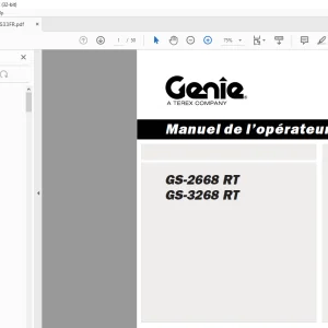 Genie lift GS-2668 RT GS-3268 RT Manuel de l’opérateur 133533