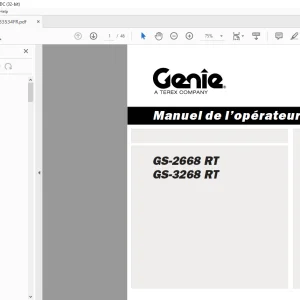 Genie lift GS-2668 RT GS-3268 RT Manuel de l’opérateur 133534