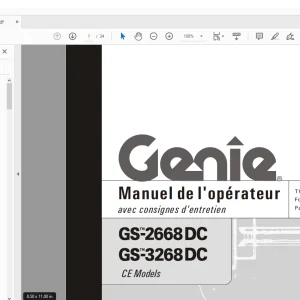 Genie lift GS-2668DC GS-2668DC Manual de`l Operateur 82827