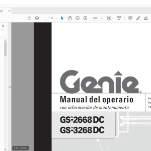 Genie lift GS-2668DC GS-3268DC Manual del operario 52546