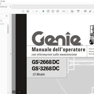 Genie lift GS-2668DC GS-3268DC Manuale dell`Operatore 1000059