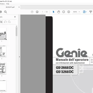 Genie lift GS-2668DC GS-3268DC Manuale dell`Operatore 82262