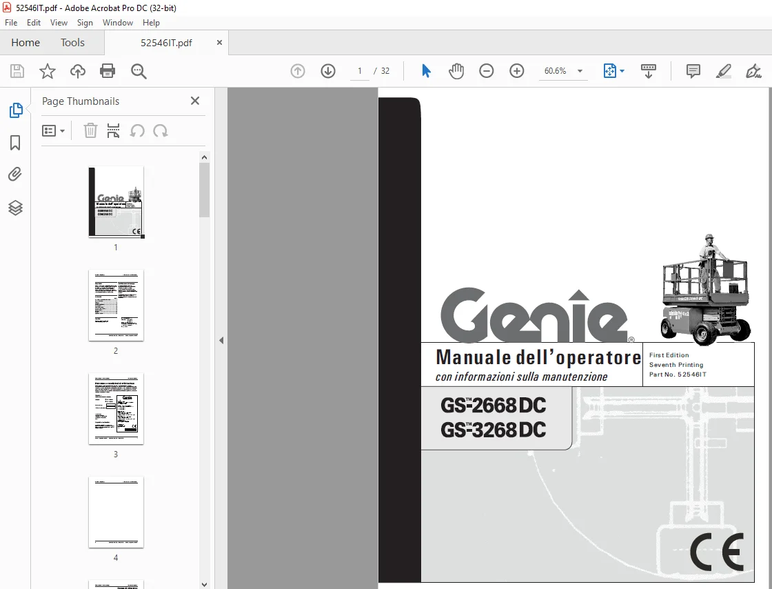 Genie lift GS-2668DC GS-3268DC Manuale dell’operatore 52546 - Image 2