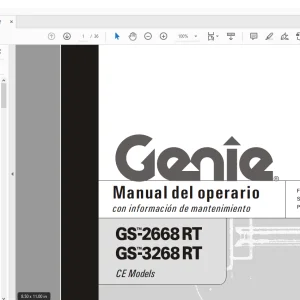 Genie lift GS-2668RT 3268RT Manual del Operario 1000190