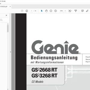 Genie lift GS-2668RT GS-3268RT Bedienungsanleitung 1000190 PDF