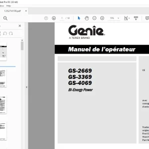 Genie lift GS-2669 GS-3369 GS-4069 Manuel de l’opérateur