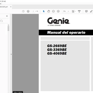Genie lift GS-2669BE GS-3369BE GS-4069BE Manual del operario PDF