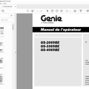 Genie lift GS-2669BE GS-3369BE GS-4069BE Manuel de l’opérateur