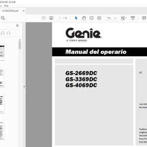 Genie lift GS-2669DC GS-3369DC GS-4069DC Manual del operario 1278002